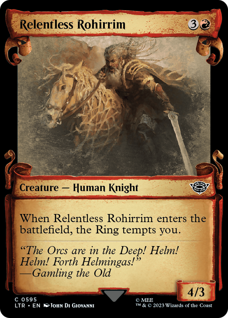Relentless Rohirrim (LTR-595) [The Lord of the Rings: Tales of Middle-earth]: (Showcase) Foil