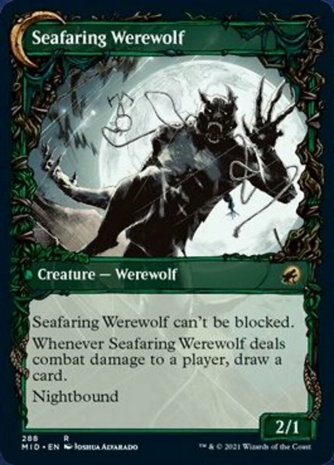 Suspicious Stowaway // Seafaring Werewolf (MID-288) [Innistrad: Midnight Hunt]: (Showcase, Double Faced Transform) Foil