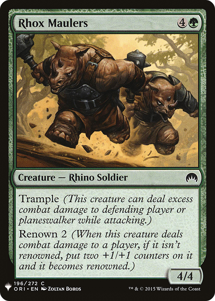 Rhox Maulers (LIST-ORI-196) [The List]