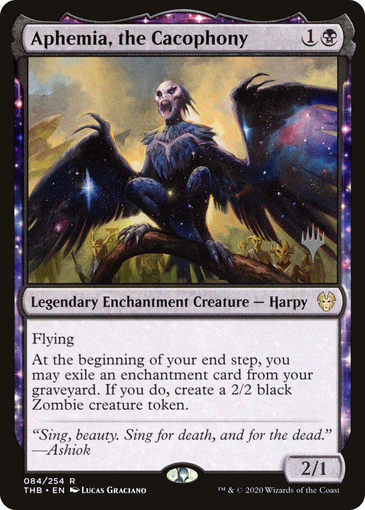Aphemia, the Cacophony (PPTHB-84P) [Promo Pack: Theros Beyond Death Promos]