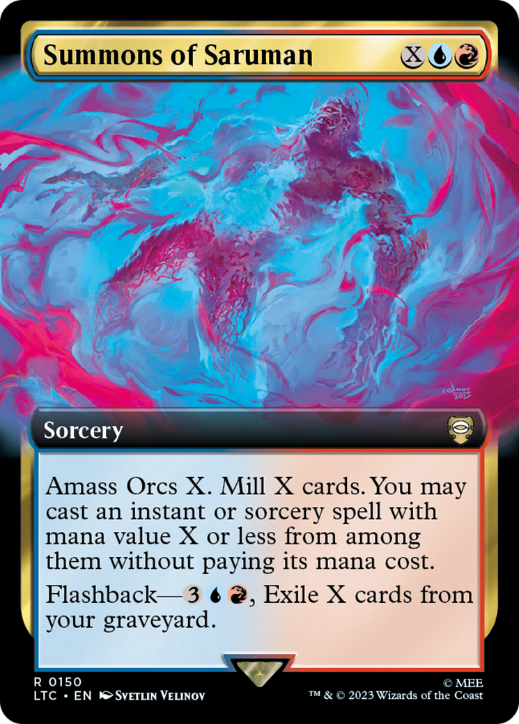 Summons of Saruman (LTC-150) [Tales of Middle-earth Commander]: (Extended Art) Foil