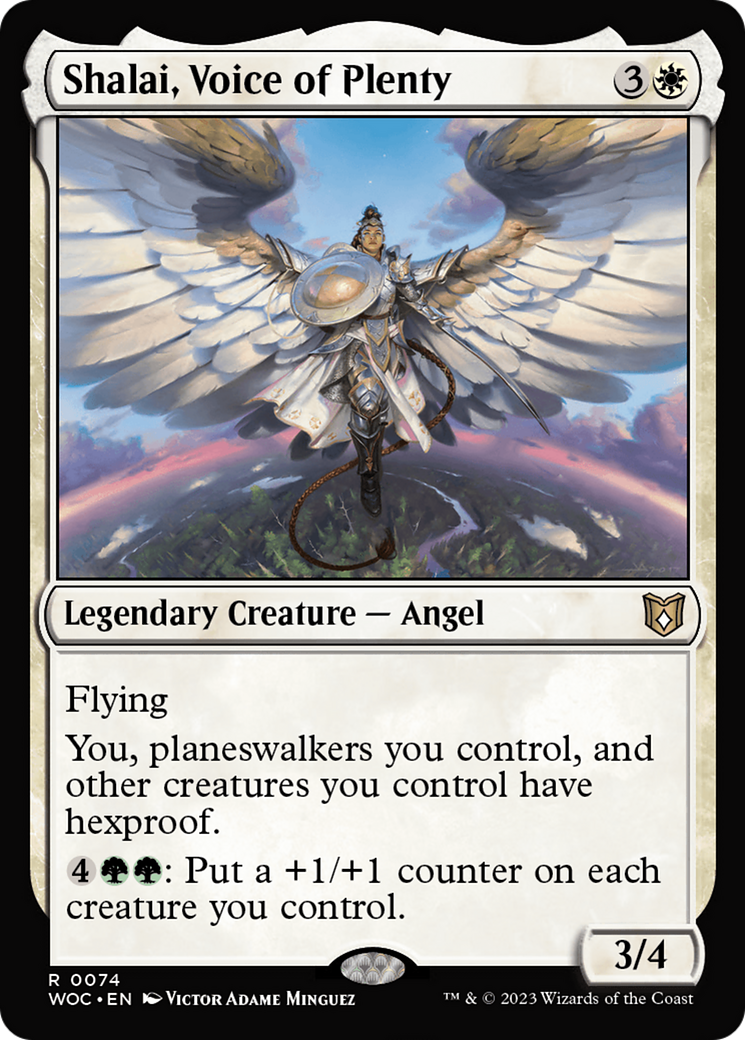 Shalai, Voice of Plenty (WOC-074) [Wilds of Eldraine Commander]