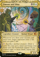 Zimone and Dina (MOM-318) [March of the Machine]: (Showcase) (Borderless) Foil