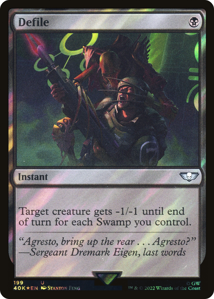 Defile (Surge Foil) (40K-199) [Warhammer 40,000 Commander] Foil
