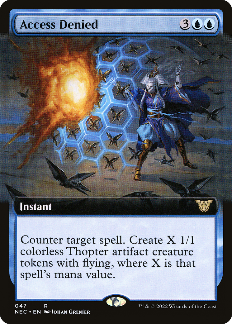 Access Denied (Extended Art) (NEC-047) [Neon Dynasty Commander]
