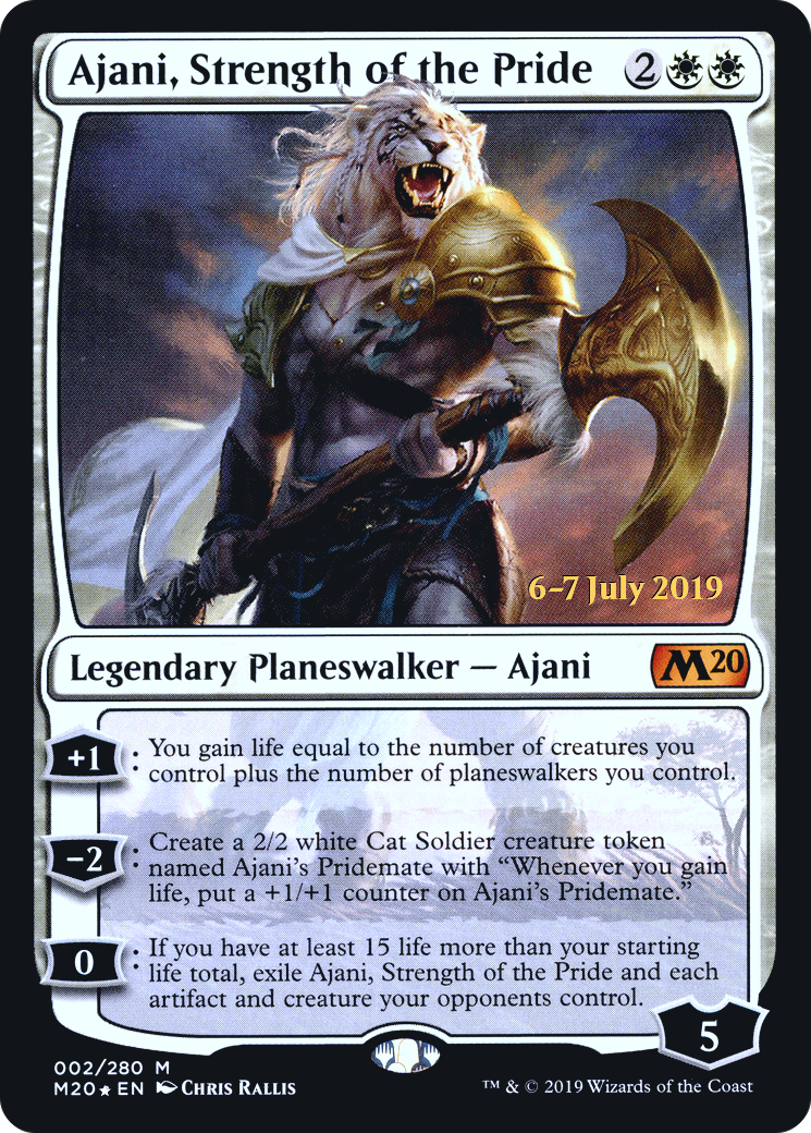 Ajani, Strength of the Pride (PRE-02S) [Core Set 2020 Promos] Foil