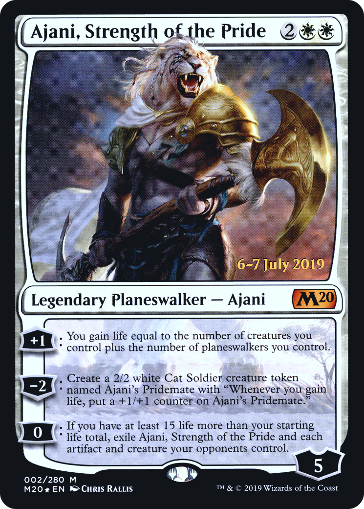 Ajani, Strength of the Pride (PRE-02S) [Core Set 2020 Promos] Foil