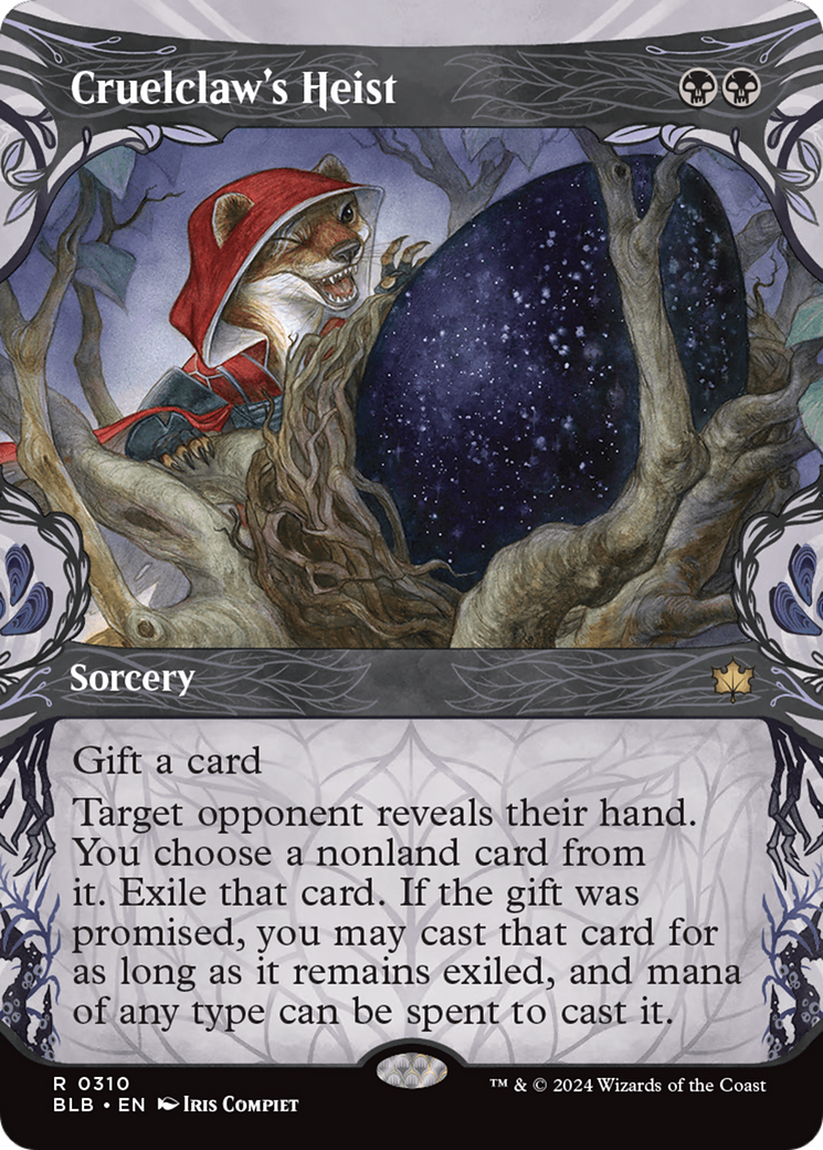 Cruelclaw's Heist (BLB-310) [Bloomburrow]: (Showcase) (Borderless) Foil