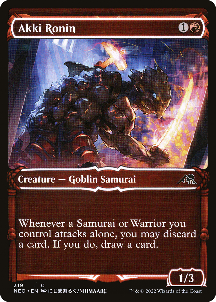Akki Ronin (Showcase) (NEO-319) [Kamigawa: Neon Dynasty] Foil