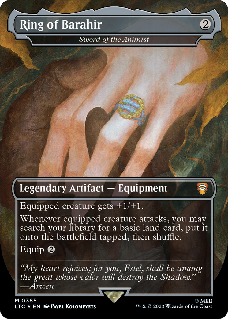 Ring of Barahir - Sword of the Animist (Surge Foil) (LTC-385) [Tales of Middle-earth Commander] / Ring of Barahir (Borderless) Foil