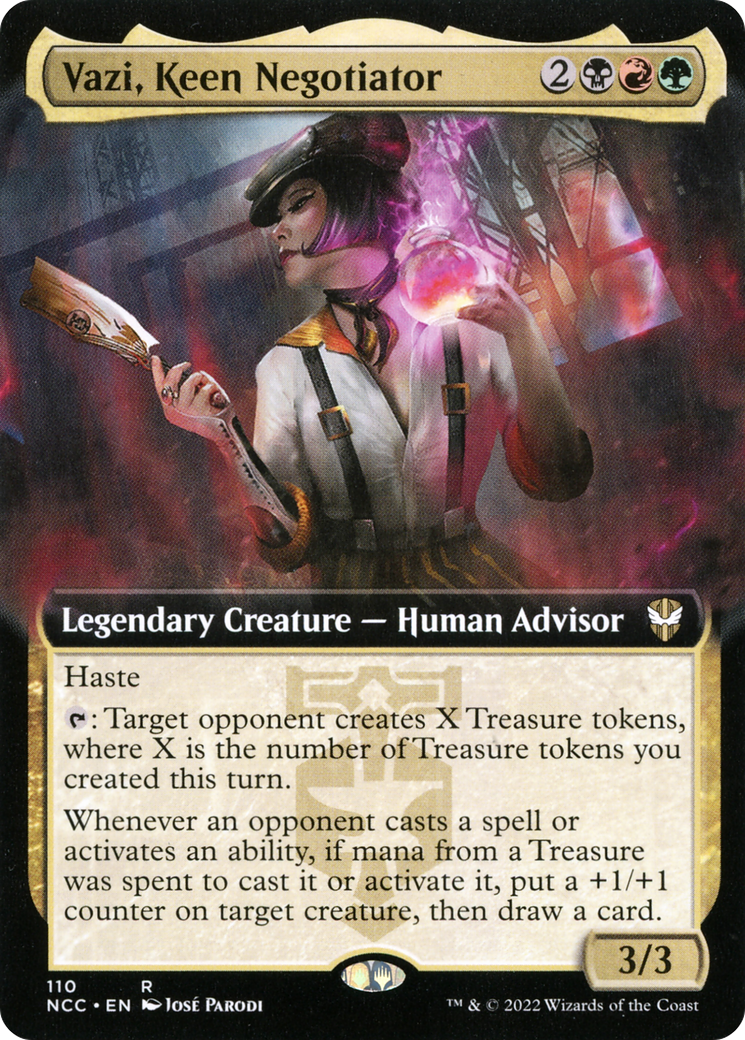 Vazi, Keen Negotiator (Extended Art) (NCC-110) [New Capenna Commander]