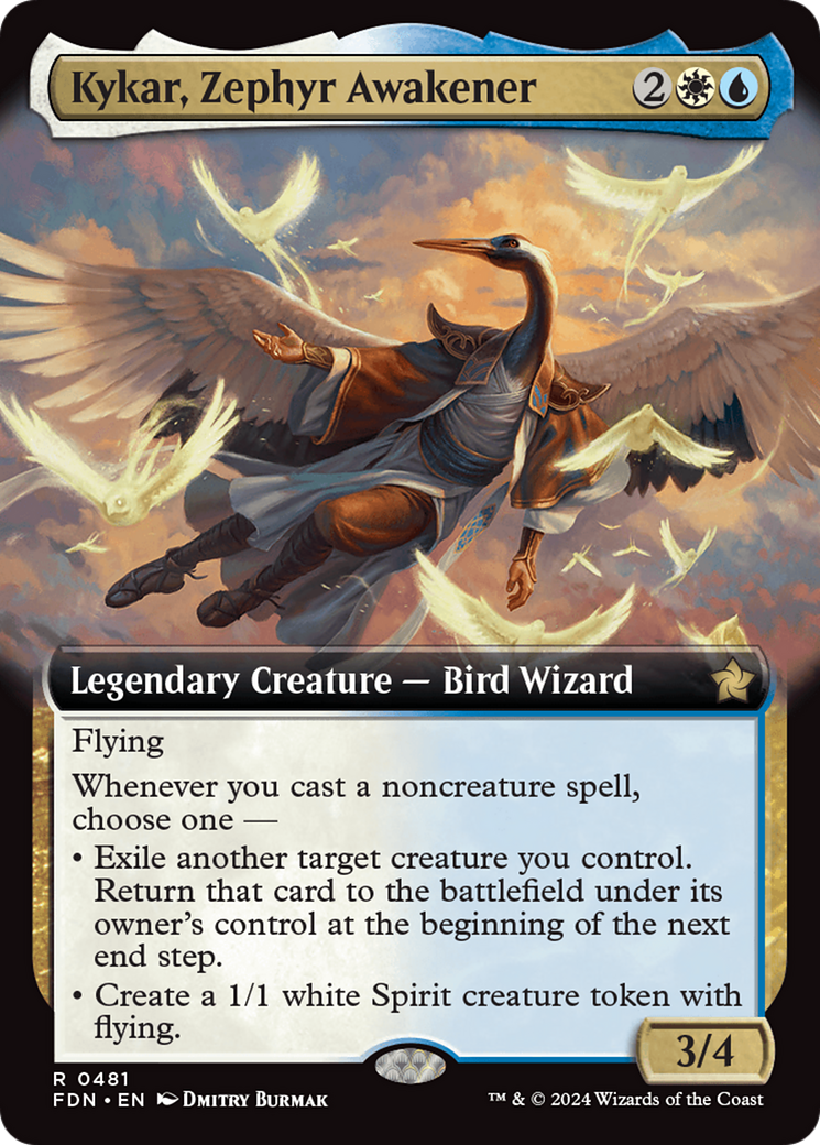 Kykar, Zephyr Awakener (FDN-481) [Foundations]: (Extended Art)