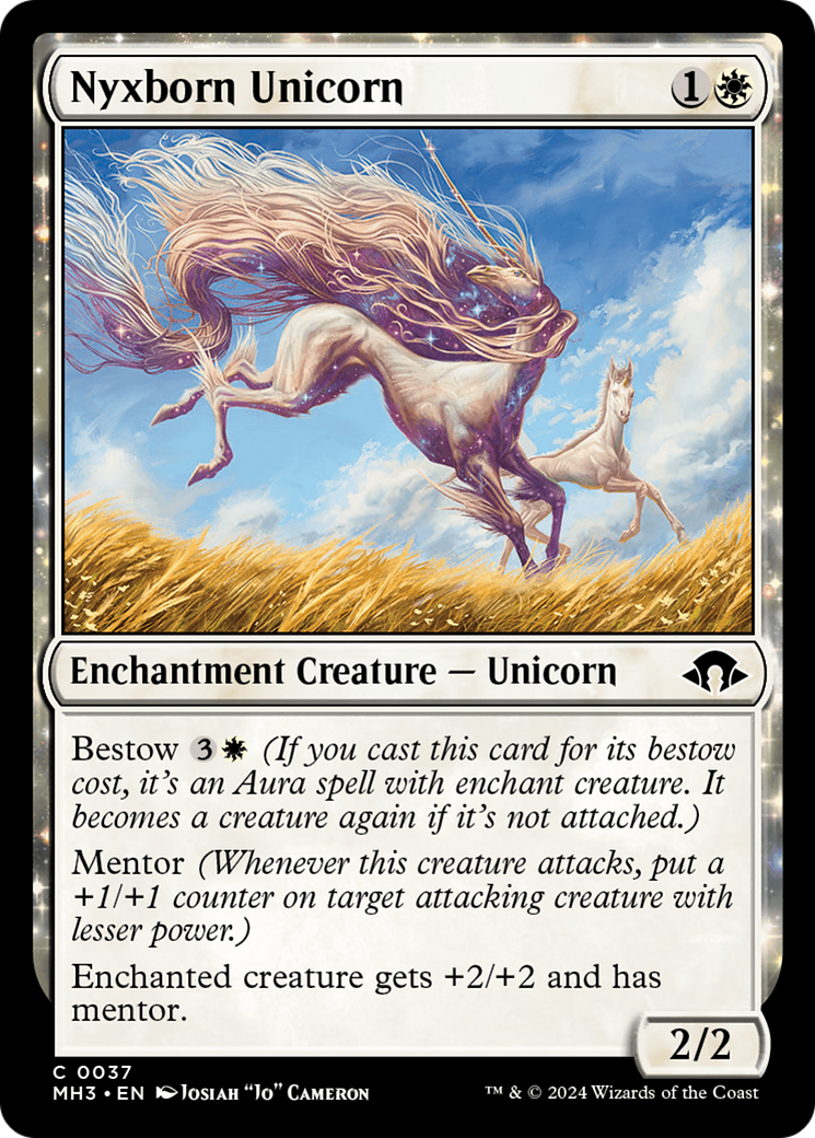 Nyxborn Unicorn (MH3-037) [Modern Horizons 3]: (enchantment) Foil