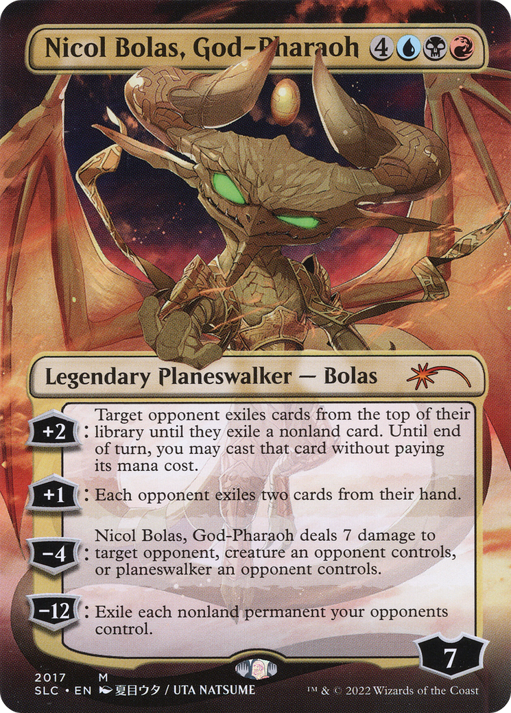 Nicol Bolas, God-Pharaoh (SLC-2017) (Borderless) [Secret Lair Countdown Kit]
