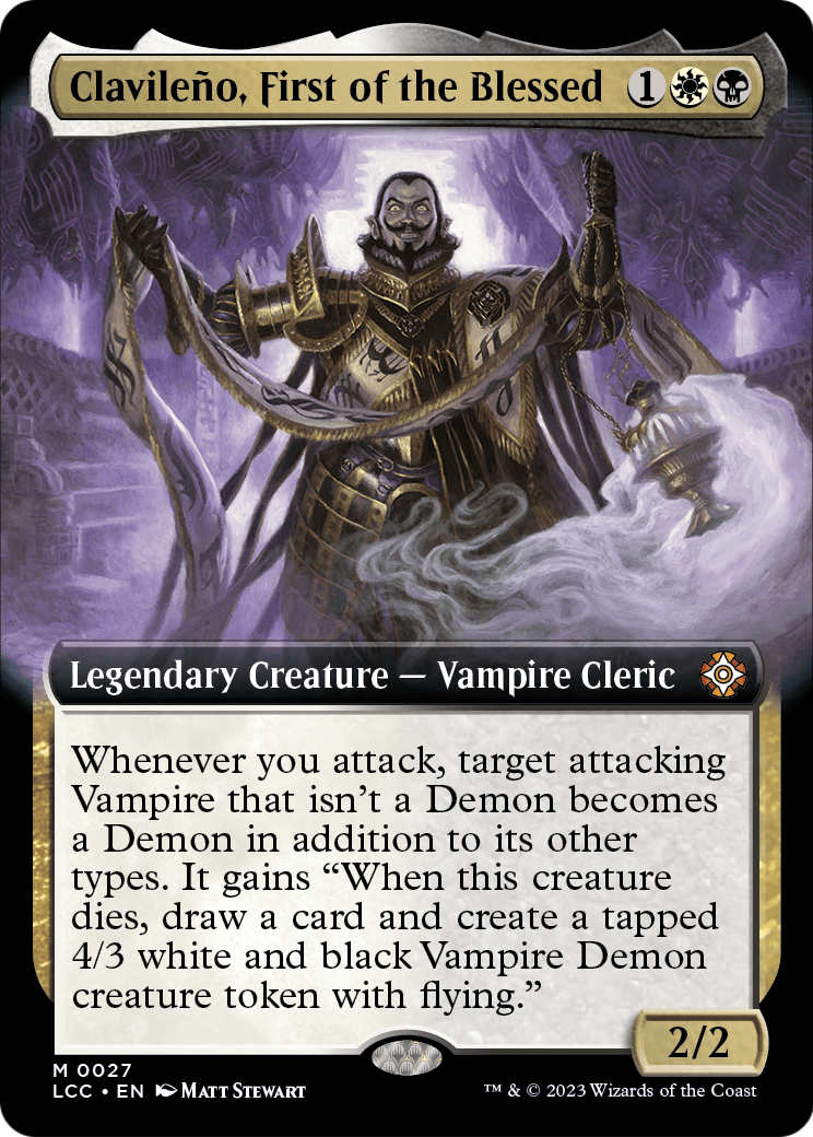 Clavileno, First of the Blessed (Extended Art) (LCC-027) [The Lost Caverns of Ixalan Commander] Foil