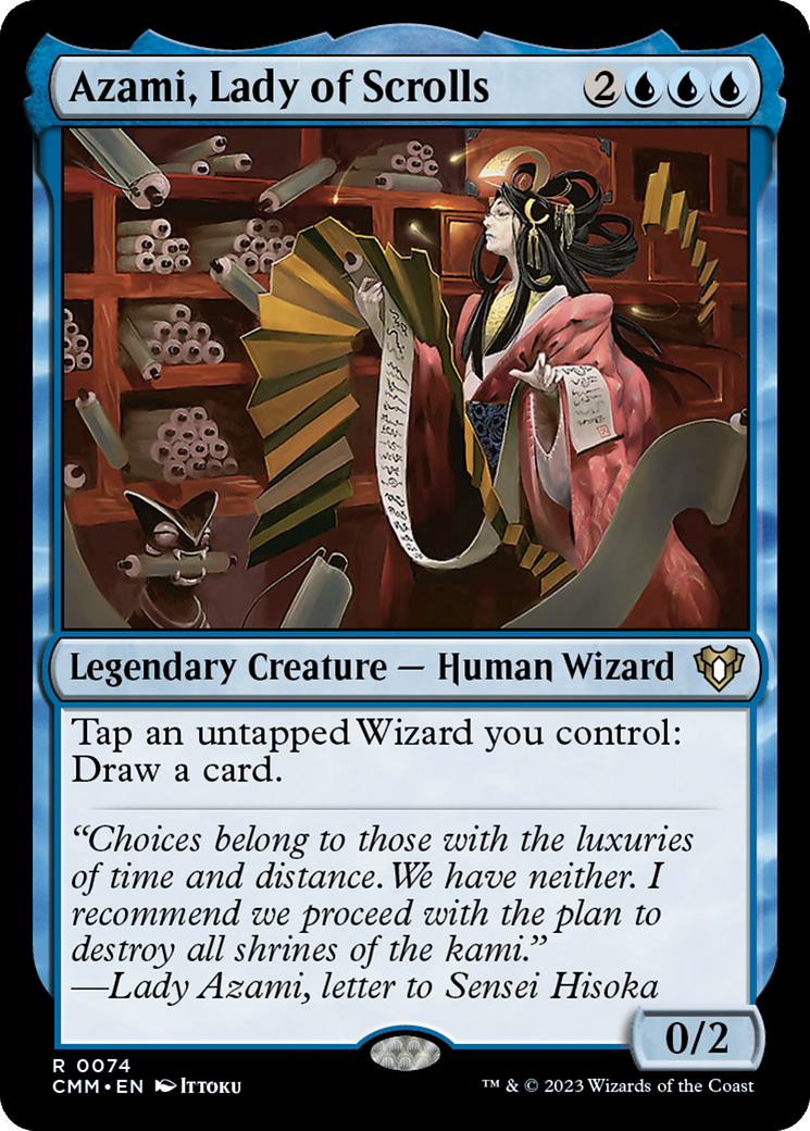 Azami, Lady of Scrolls (CMM-074) [Commander Masters] Foil