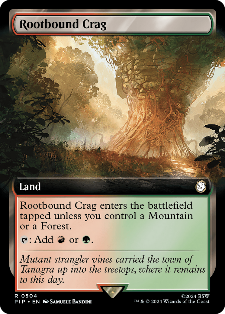 Rootbound Crag (PIP-504) [Fallout]: (Extended Art) Foil