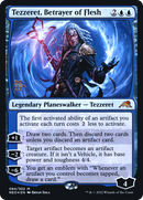 Tezzeret, Betrayer of Flesh (PRE-084) [Kamigawa: Neon Dynasty Promos] Foil