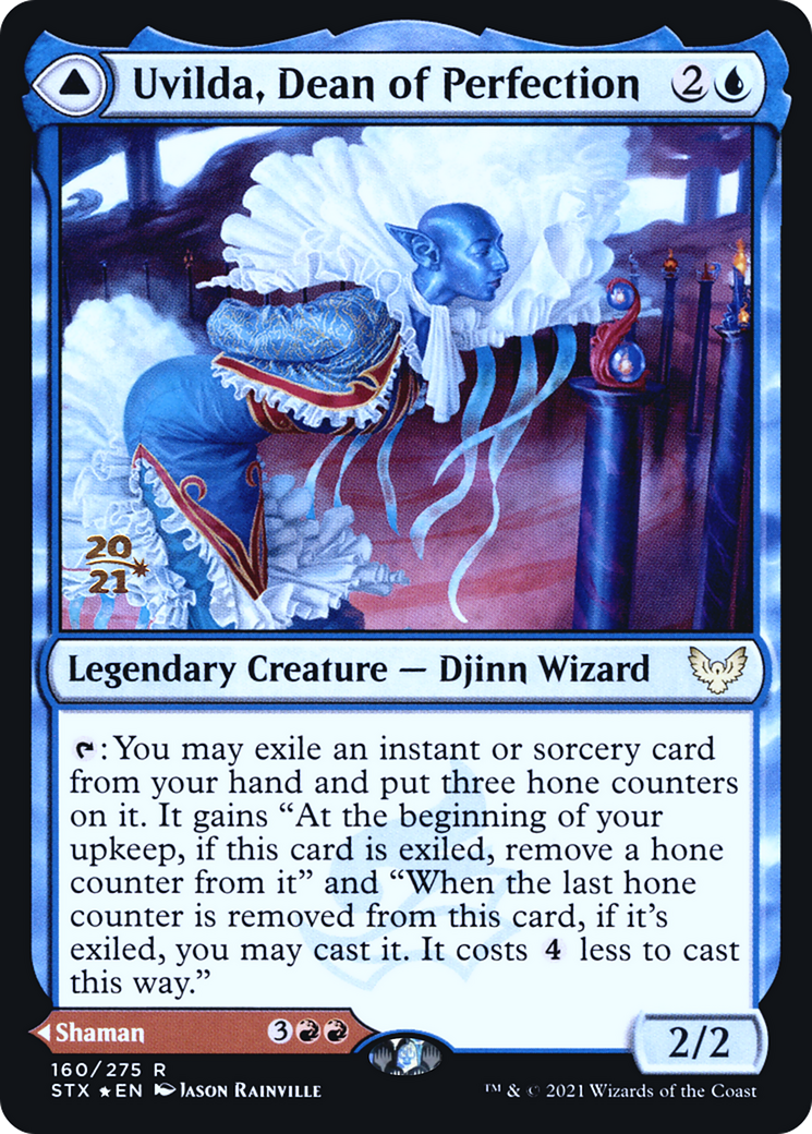Uvilda, Dean of Perfection // Nassari, Dean of Expression (PRE-160S) [Strixhaven: School of Mages Promos] Foil