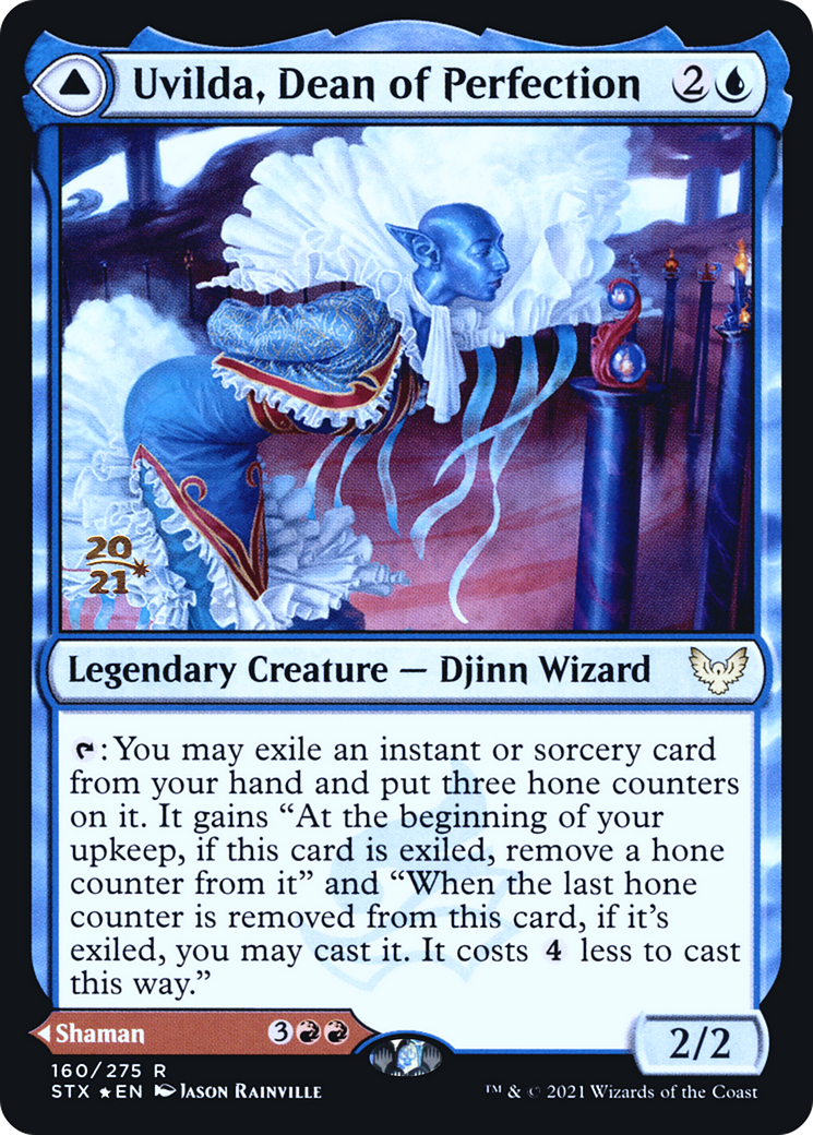 Uvilda, Dean of Perfection (PRE-160S) [Strixhaven: School of Mages Promos] Foil