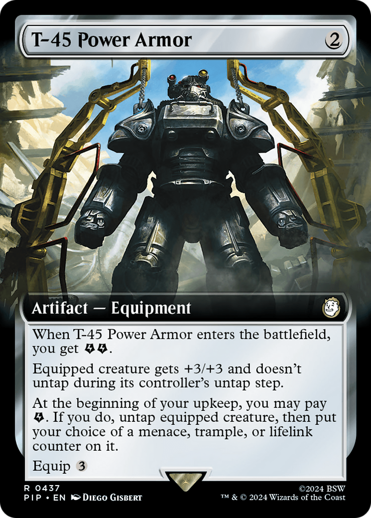 T-45 Power Armor (PIP-437) [Fallout]: (Extended Art) Foil