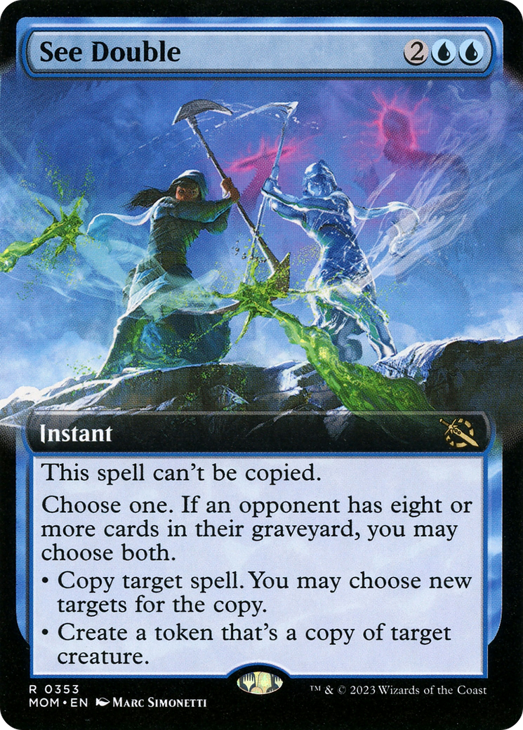 See Double (MOM-353) [March of the Machine]: (Extended Art) Foil