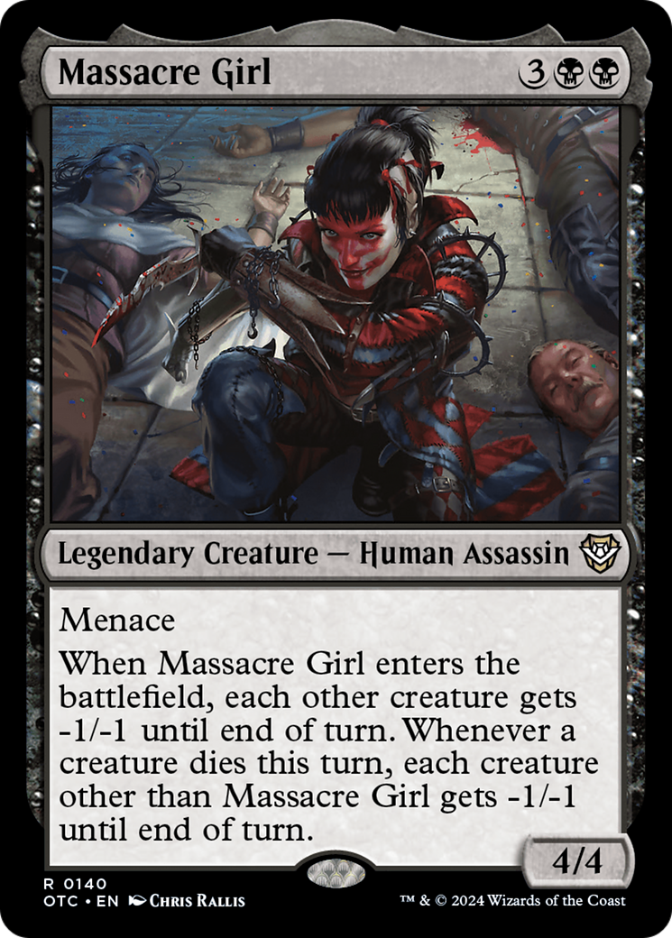 Massacre Girl (OTC-140) [Outlaws of Thunder Junction Commander]