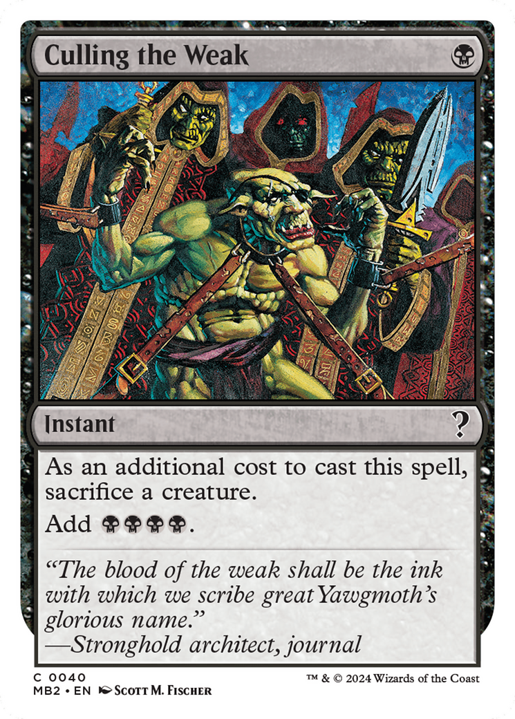 Culling the Weak (MB2-040) [Mystery Booster 2]