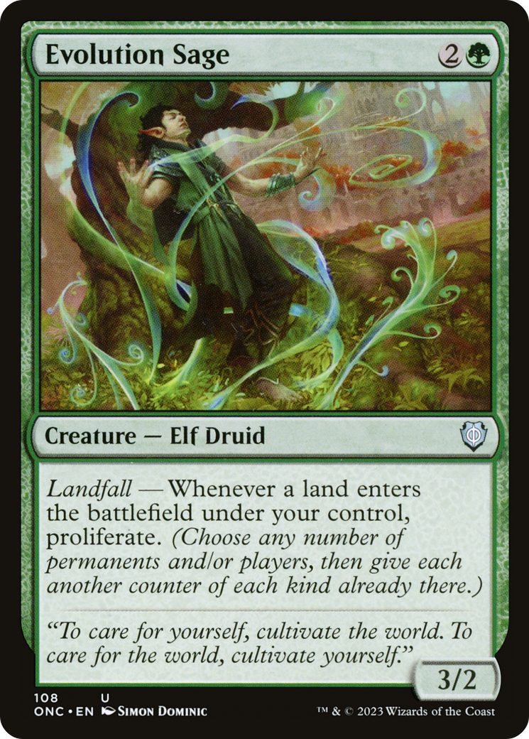 Evolution Sage (ONC-108) [Phyrexia: All Will Be One Commander]