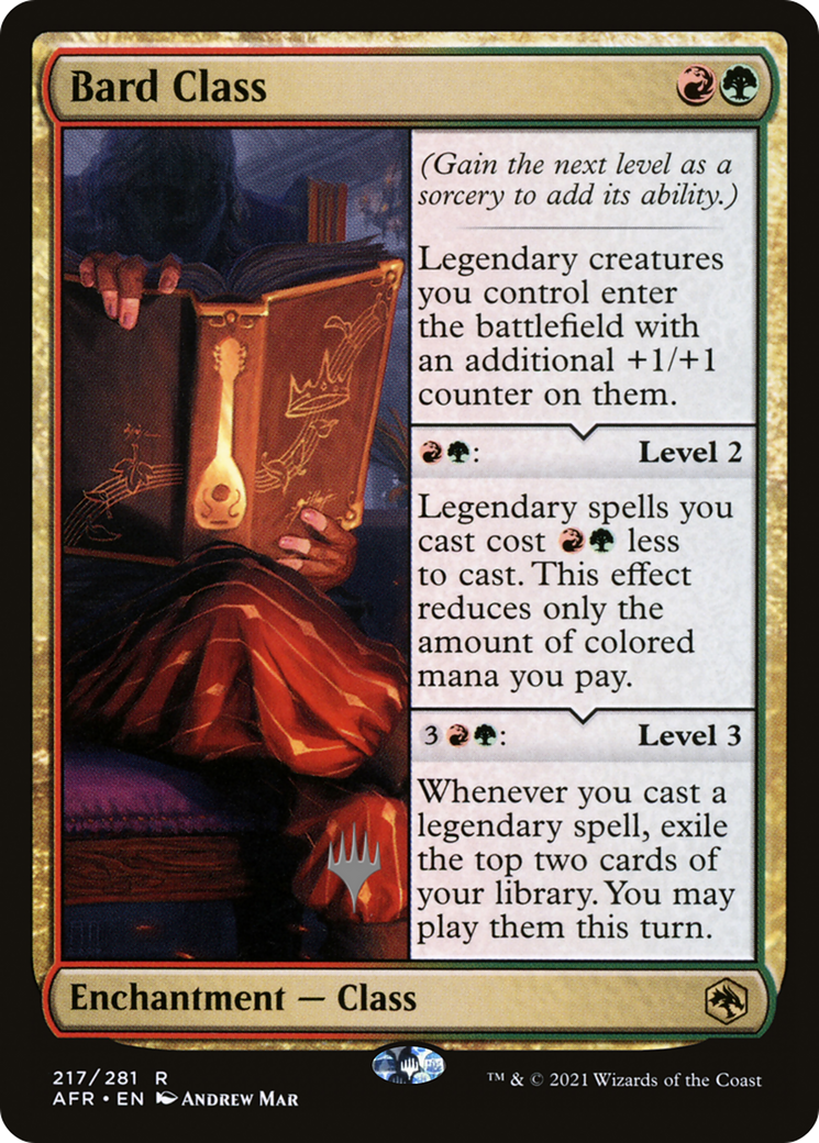 Bard Class (PPAFR-217P) [Adventures in the Forgotten Realms Promos] Foil