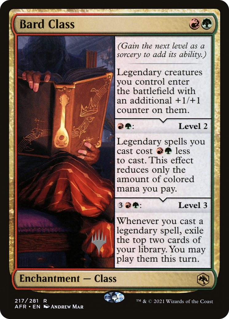 Bard Class (PPAFR-217P) [Promo Pack: Adventures in the Forgotten Realms Promos]