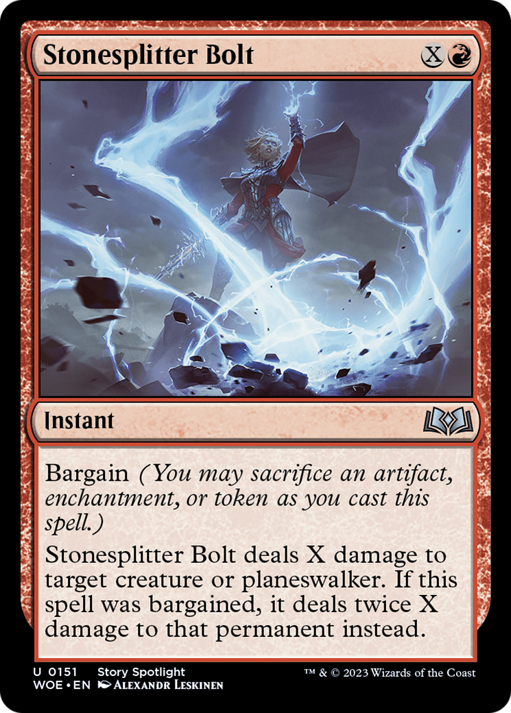 Stonesplitter Bolt (WOE-151) [Wilds of Eldraine] Foil
