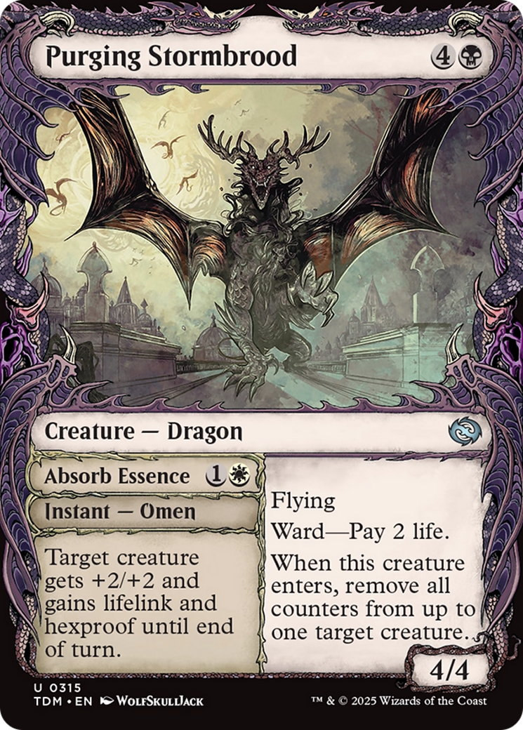 Purging Stormbrood // Absorb Essence (TDM-315) [Tarkir: Dragonstorm]: (Showcase)