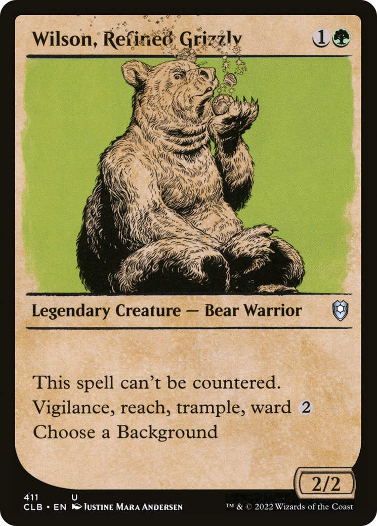 Wilson, Refined Grizzly (Showcase) (CLB-411) [Commander Legends: Battle for Baldur's Gate]