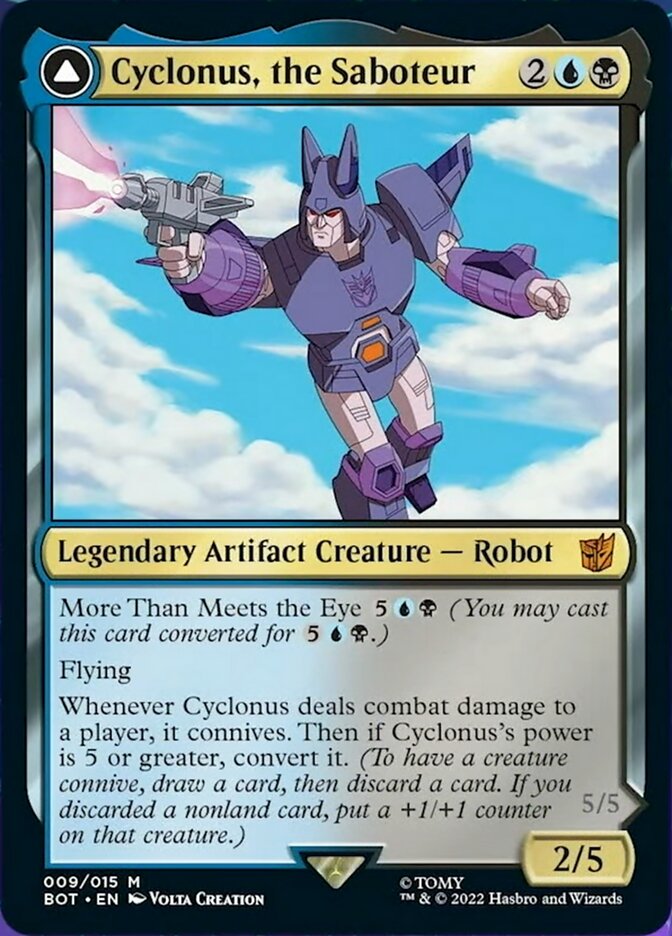 Cyclonus, the Saboteur // Cyclonus, Cybertronian Fighter (BOT-009) [Transformers]: (convertdfc) Foil