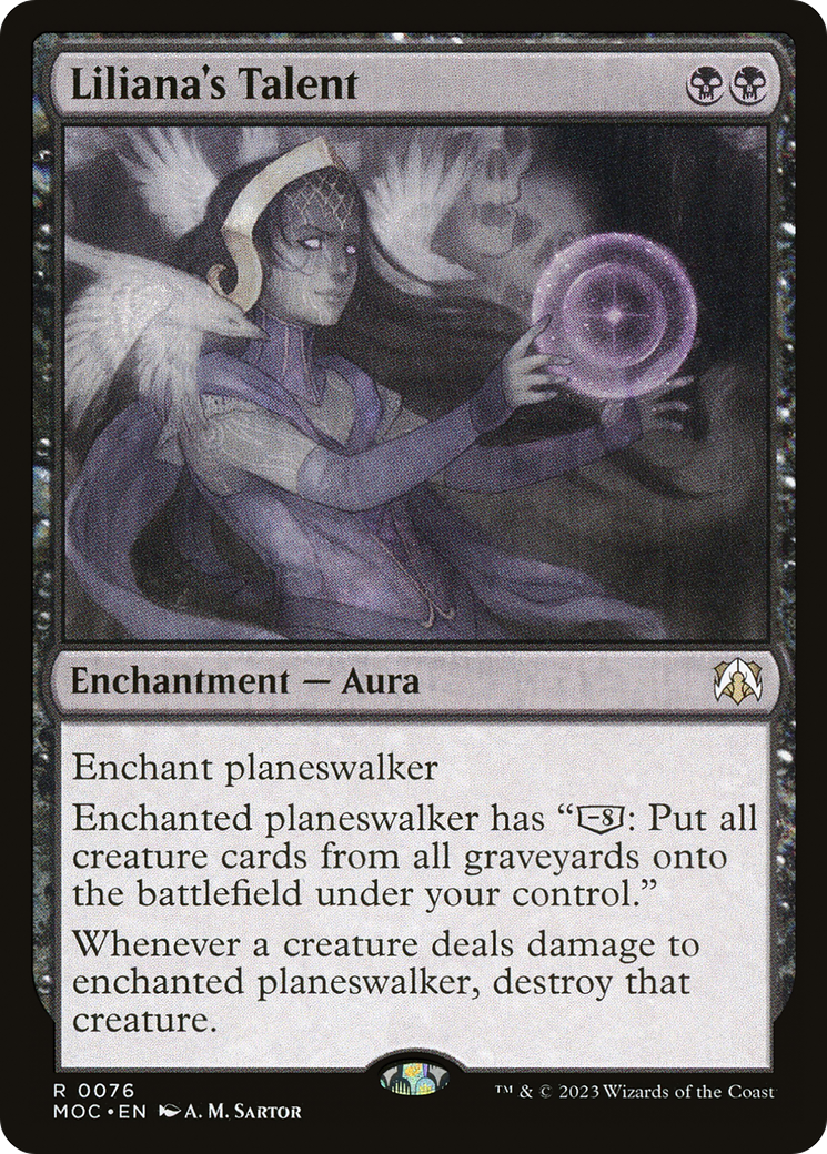 Liliana's Talent (MOC-076) [March of the Machine Commander] Foil