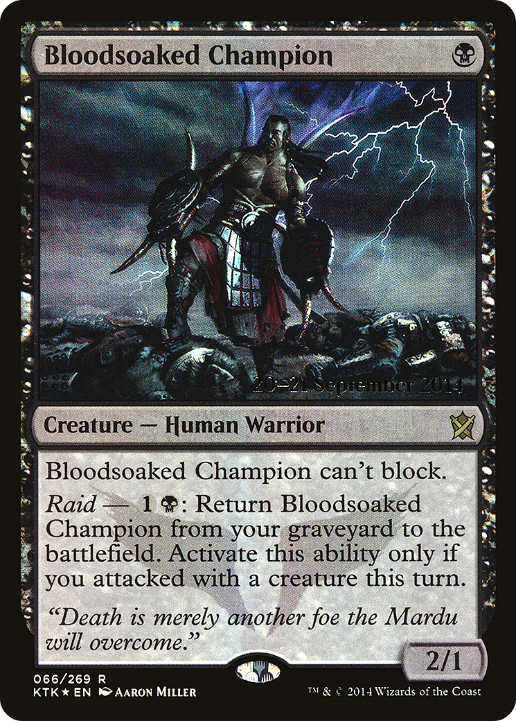 Bloodsoaked Champion (PRE-66S) [Khans of Tarkir Promos] Foil