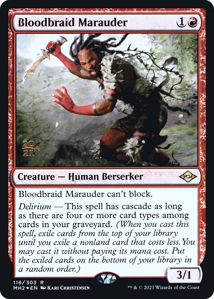 Bloodbraid Marauder (PRE-116S) [Modern Horizons 2 Promos] Foil