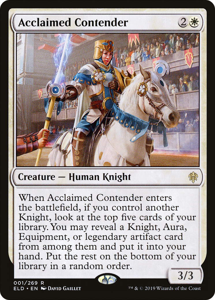 Acclaimed Contender (ELD-001) [Throne of Eldraine] Foil
