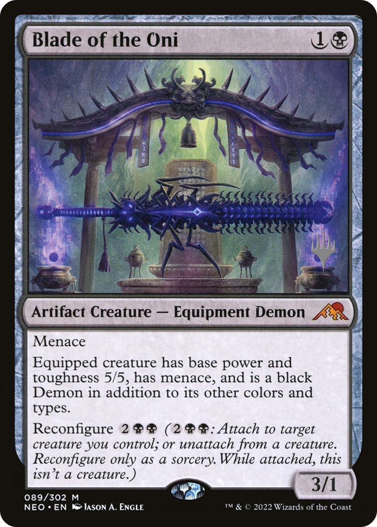Blade of the Oni (PPNEO-089) [Promo Pack: Kamigawa: Neon Dynasty Promos]
