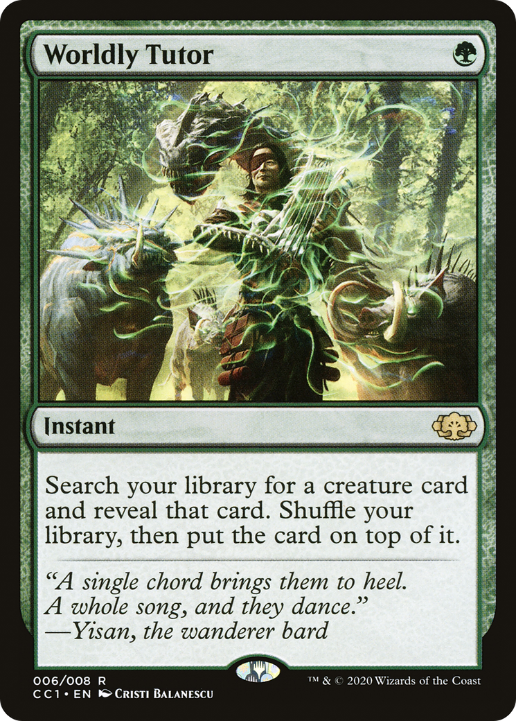Worldly Tutor (CC1-006) [Commander Collection: Green] Foil