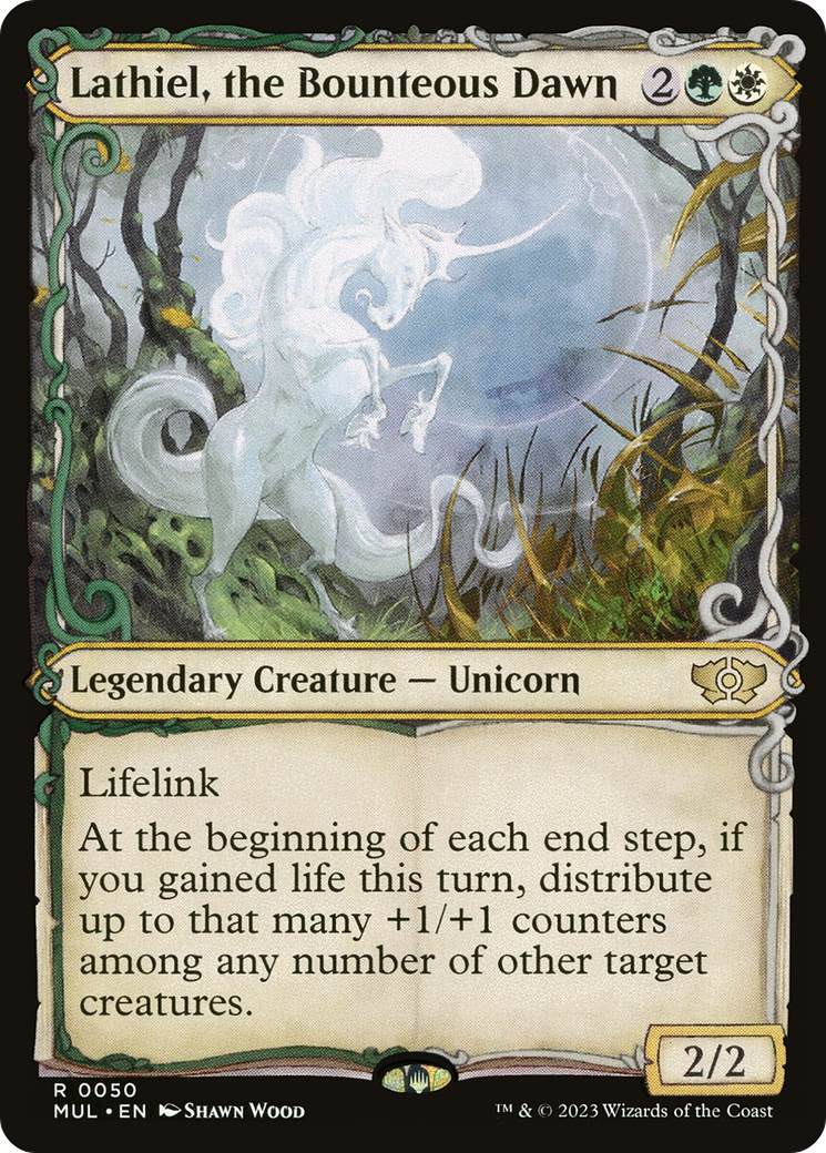 Lathiel, the Bounteous Dawn (MUL-050) [Multiverse Legends]: (Showcase)