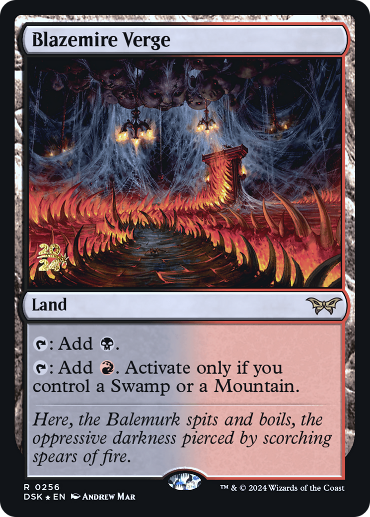Blazemire Verge (PRE-256) [Duskmourn: House of Horror Promos] Foil