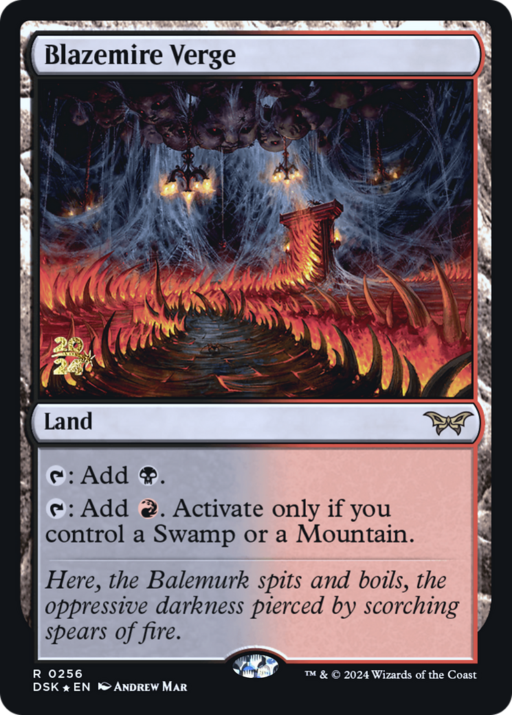 Blazemire Verge (PRE-256S) [Duskmourn: House of Horror Promos] Foil