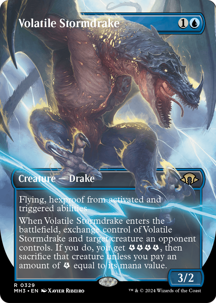 Volatile Stormdrake (Borderless) (MH3-329) [Modern Horizons 3]