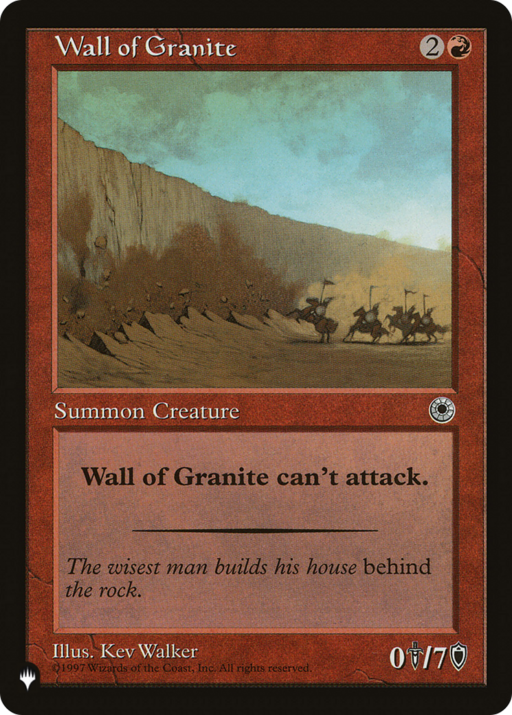 Wall of Granite (LIST-POR-155) [The List]