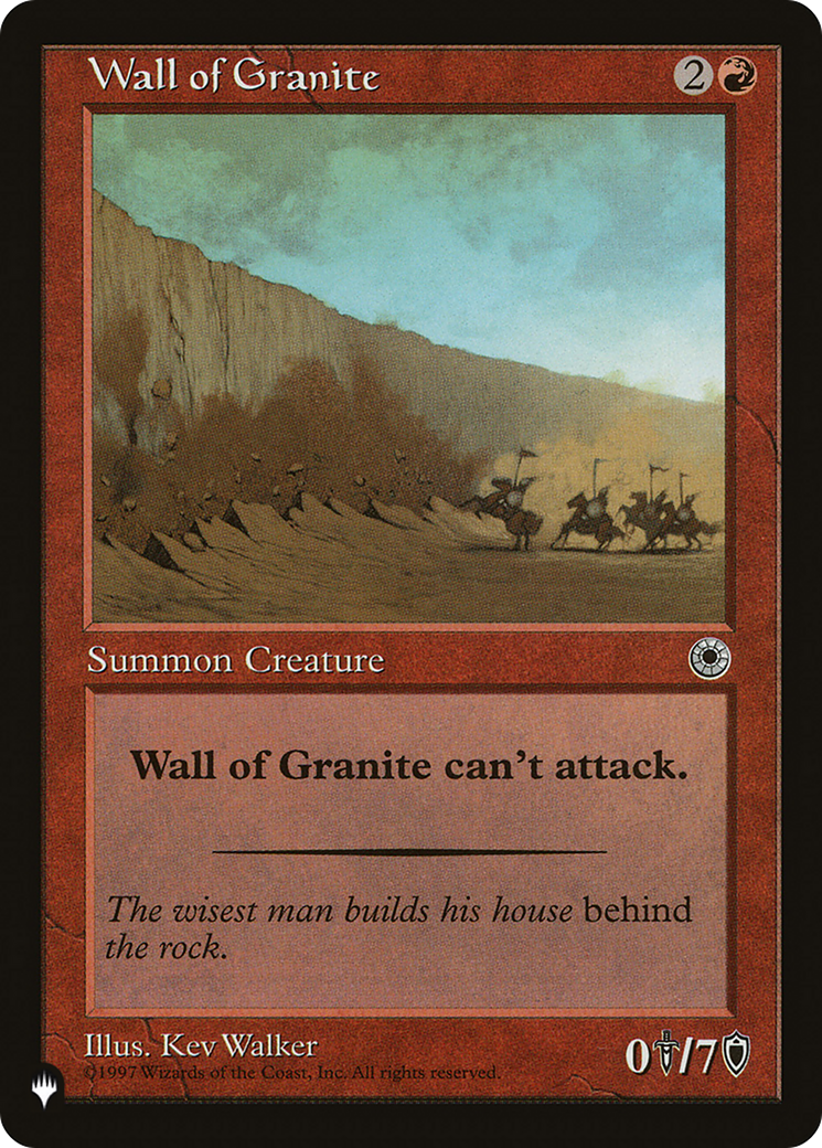 Wall of Granite (LIST-POR-155) [The List]