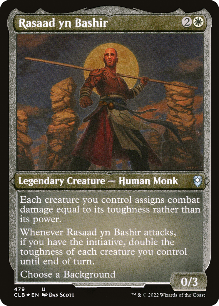 Rasaad yn Bashir (Foil Etched) (CLB-479) [Commander Legends: Battle for Baldur's Gate] Foil