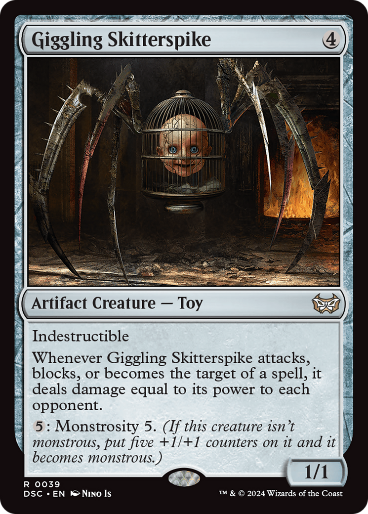 Giggling Skitterspike (DSC-039) [Duskmourn: House of Horror Commander]