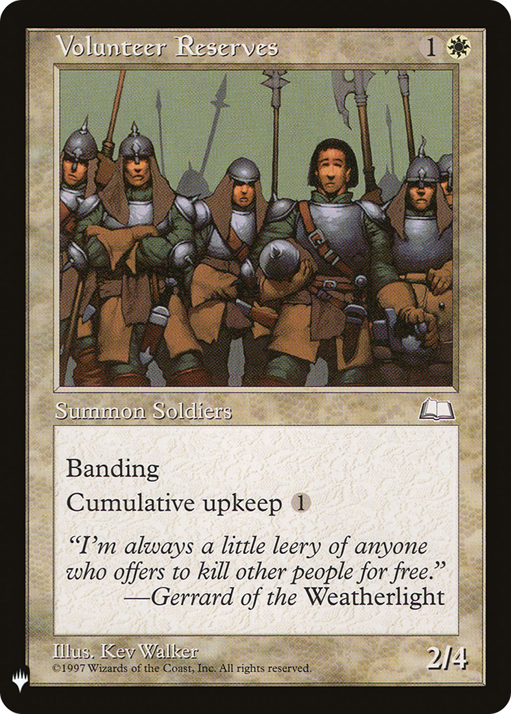 Volunteer Reserves (LIST-WTH-29) [The List]